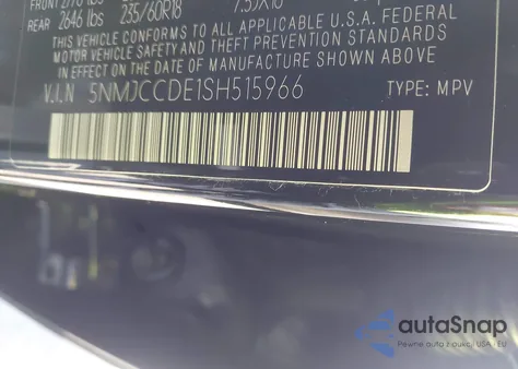 2025 Hyundai Tucson Sel Convenience z USA, uszkodzony, nr VIN 5NMJCCDE1SH515966